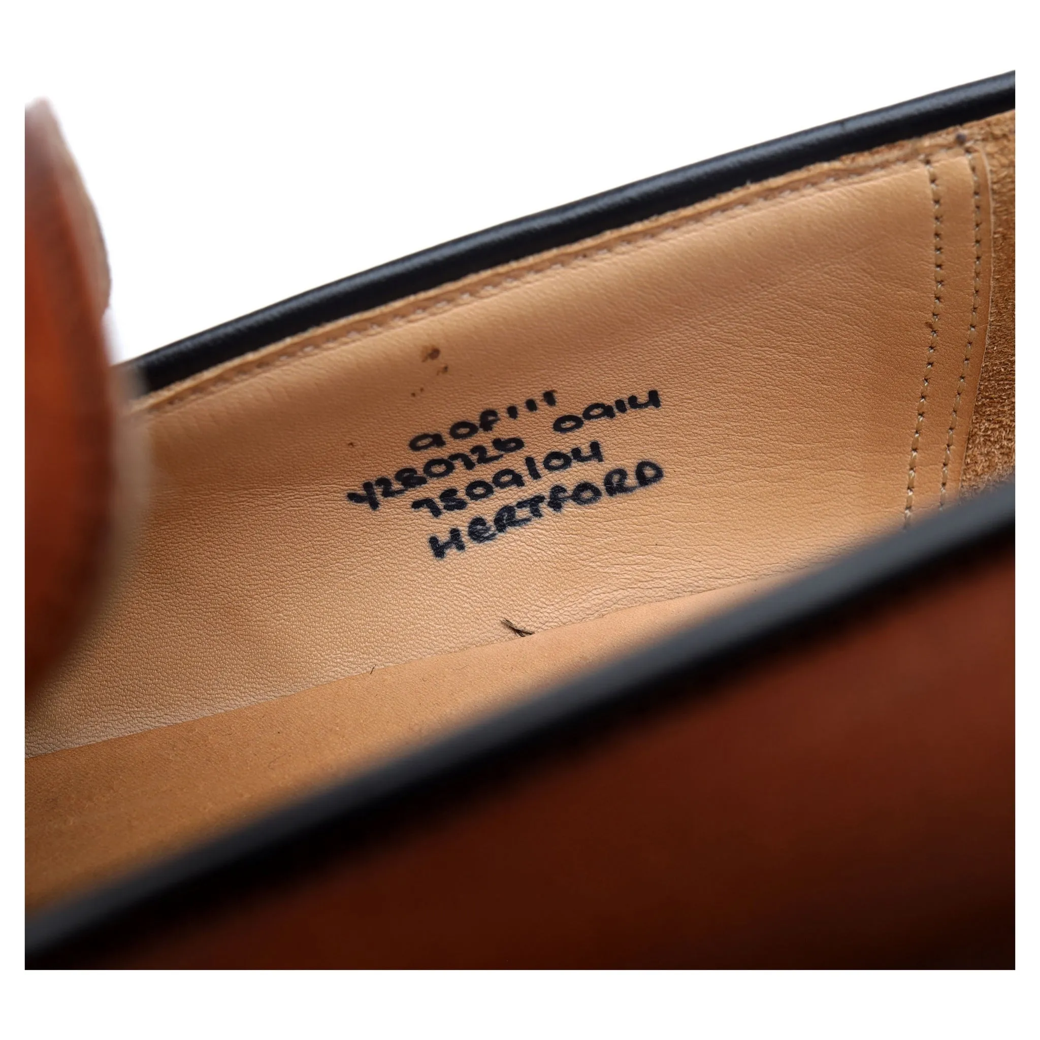 'Hertford' Tan Brown Leather Loafers UK 9 F