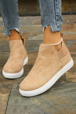 High Top Slip-on Sneakers/Camel