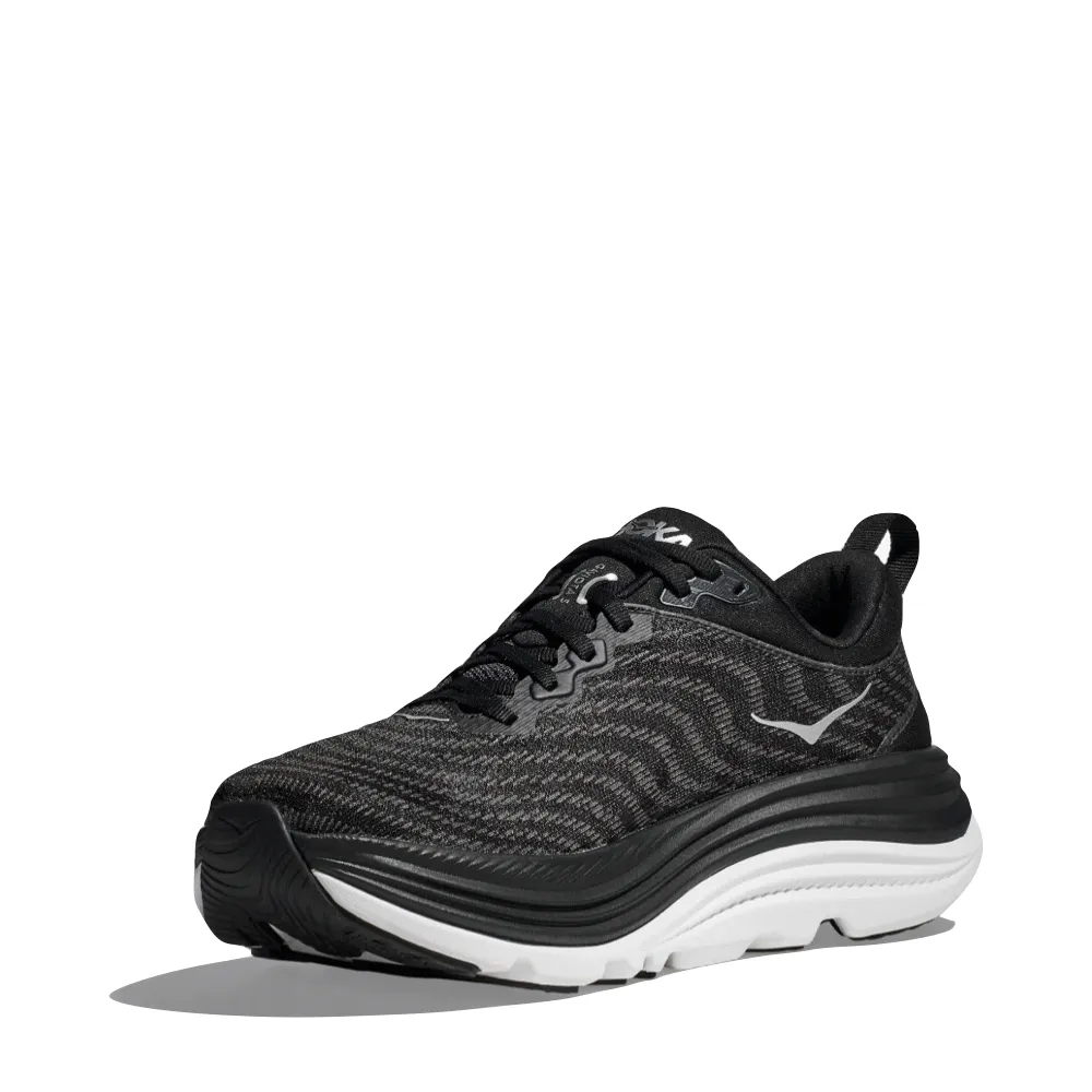 Hoka Men's Gaviota 5 Running Sneaker in Black/White