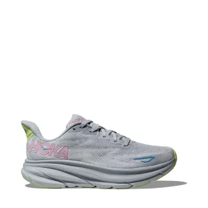 Hoka Women's Clifton 9 Sneaker in Gull/Sea Ice