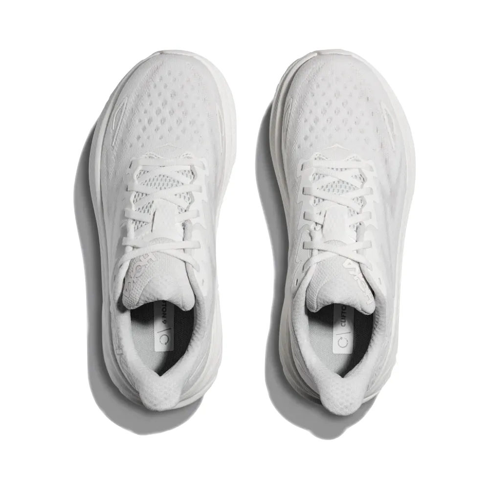 Hoka Women's Clifton 9 Sneaker in White/White