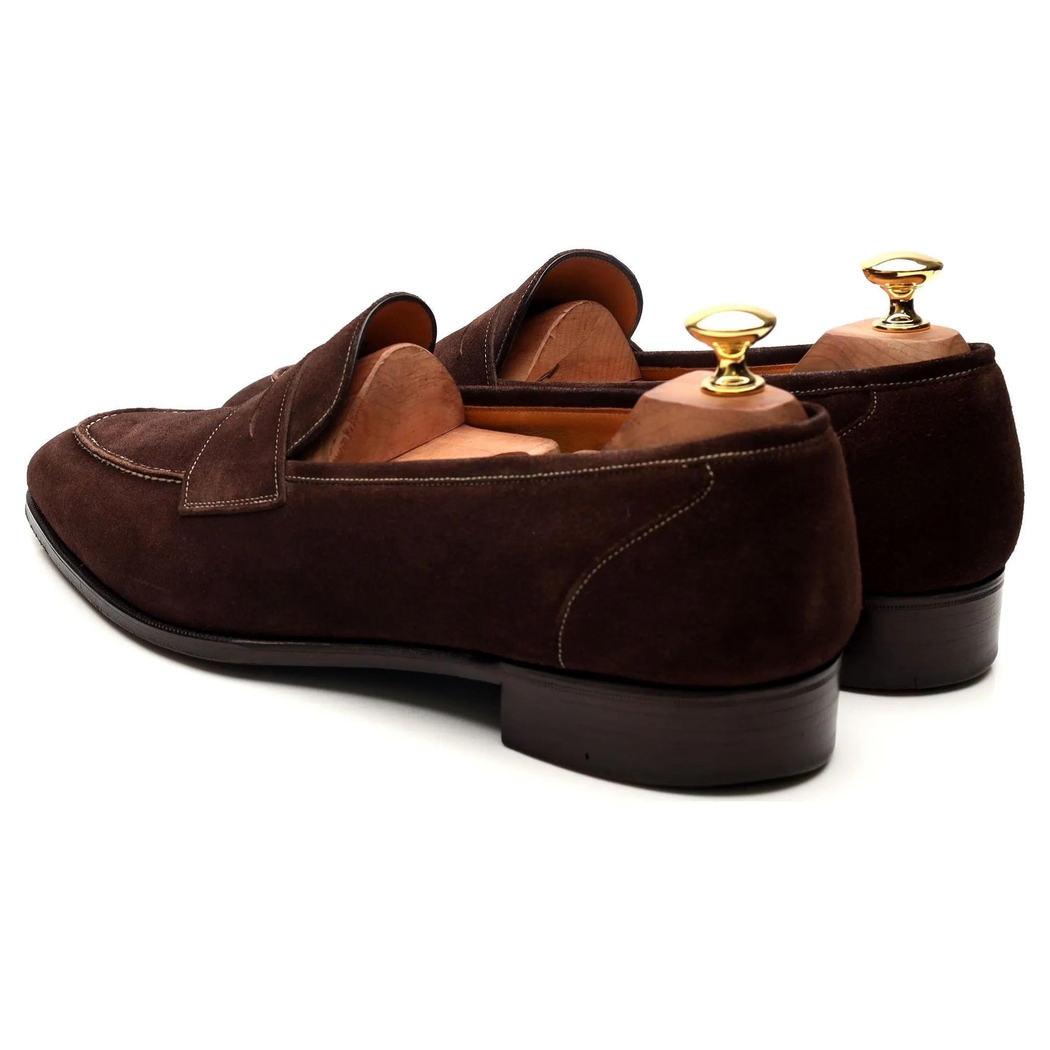 'Holkham' Dark Brown Suede Loafers UK 9.5 F