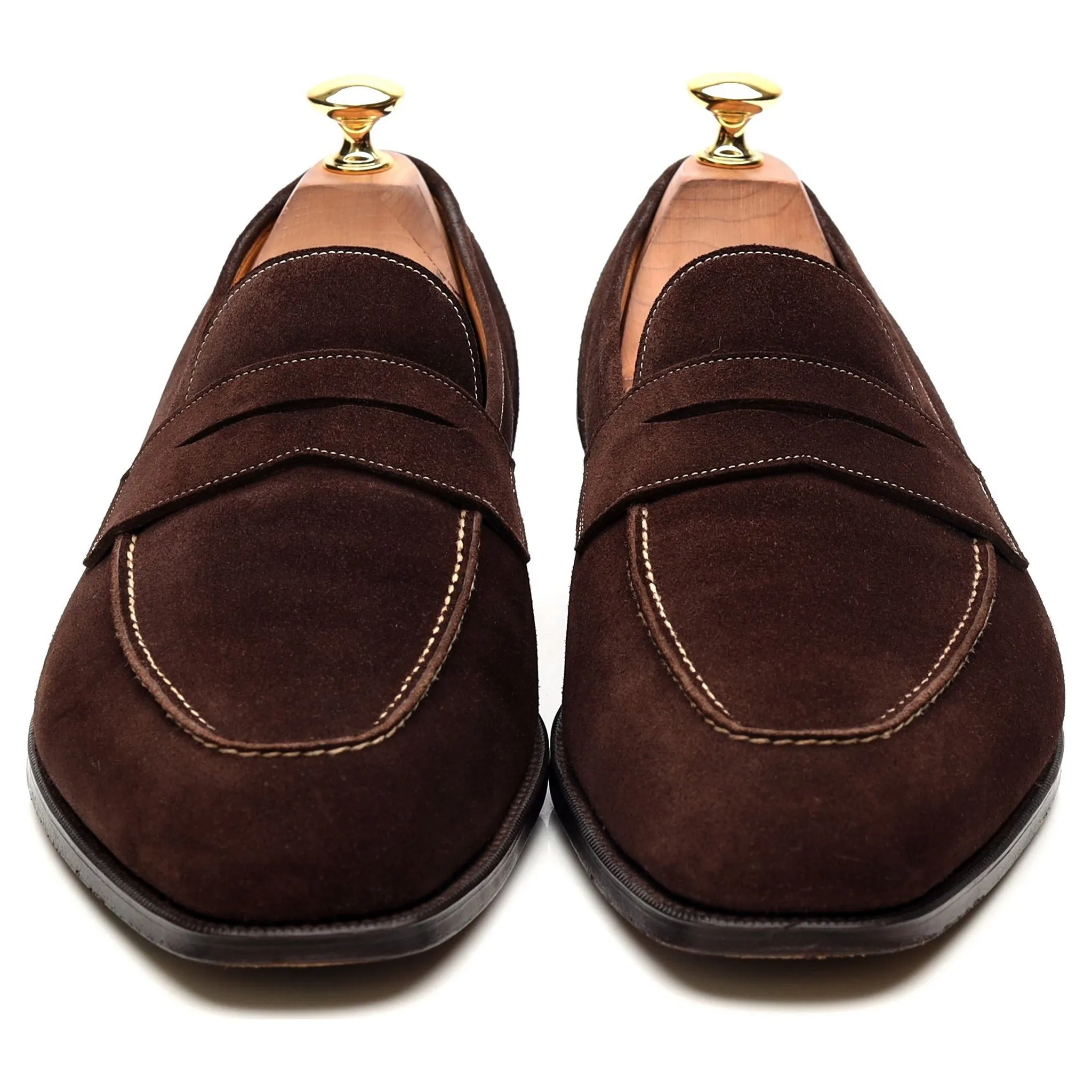 'Holkham' Dark Brown Suede Loafers UK 9.5 F