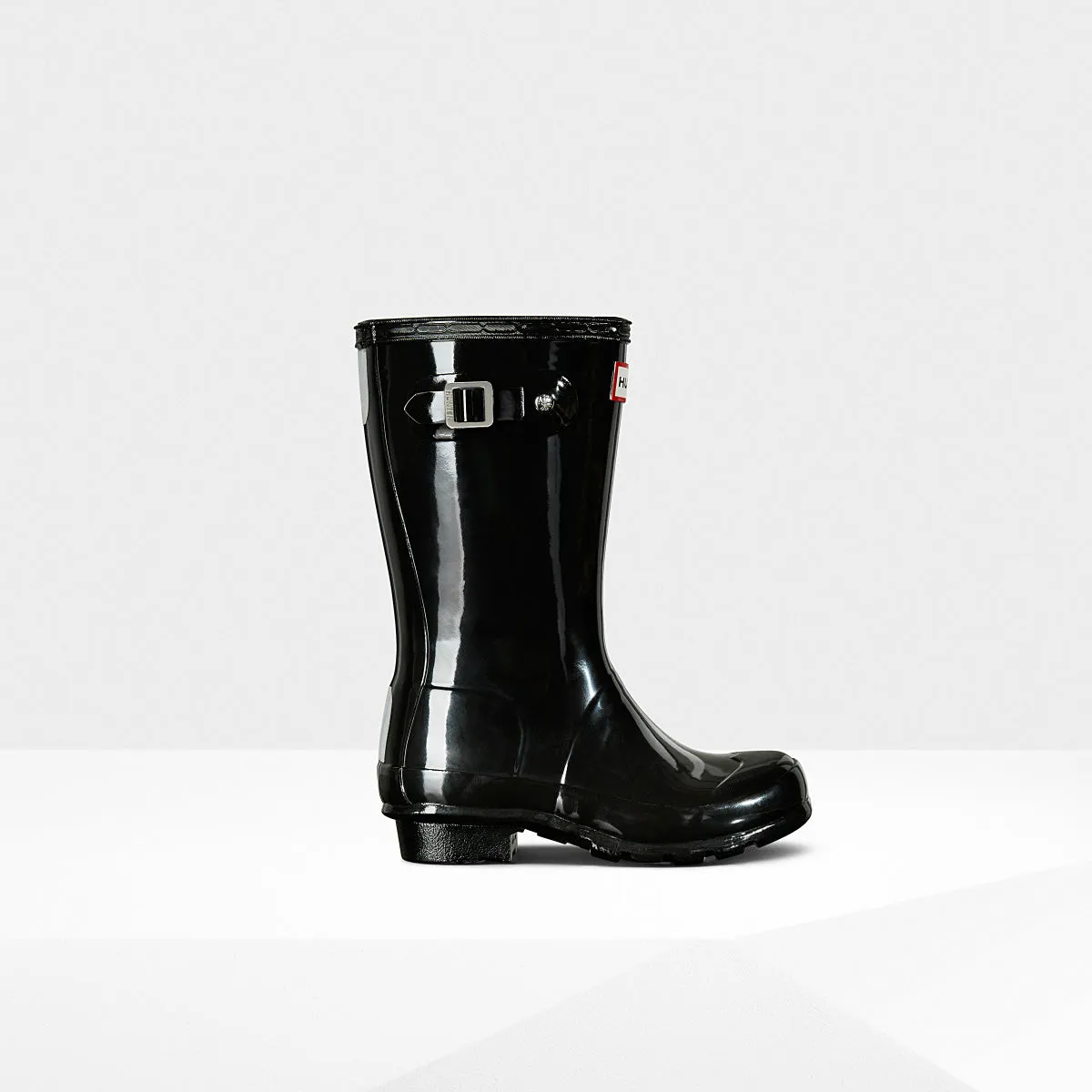 Hunter Black Original Kids Gloss Rain Boot