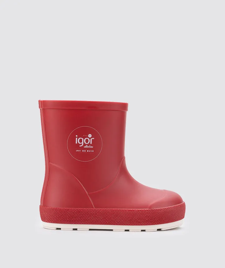 Igor Yogi Nautico Barefoot Rain Boots, Rojo