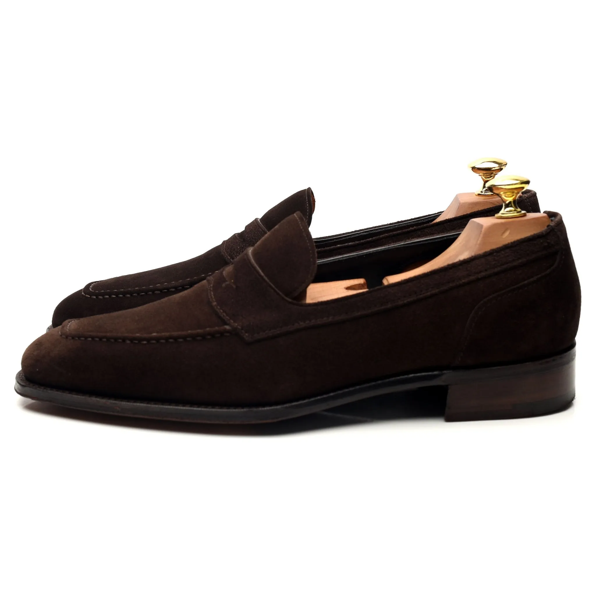 Imperial 'Saxon' Dark Brown Suede Loafers UK 8.5 F