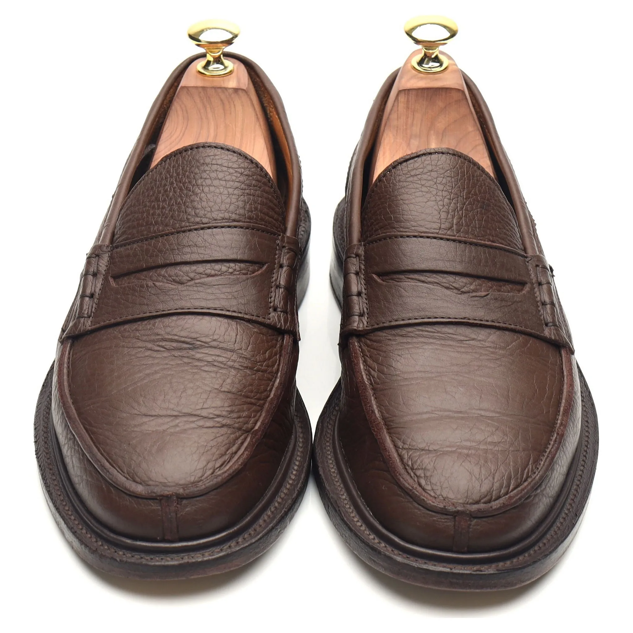 'James' Dark Brown Leather Loafers UK 7