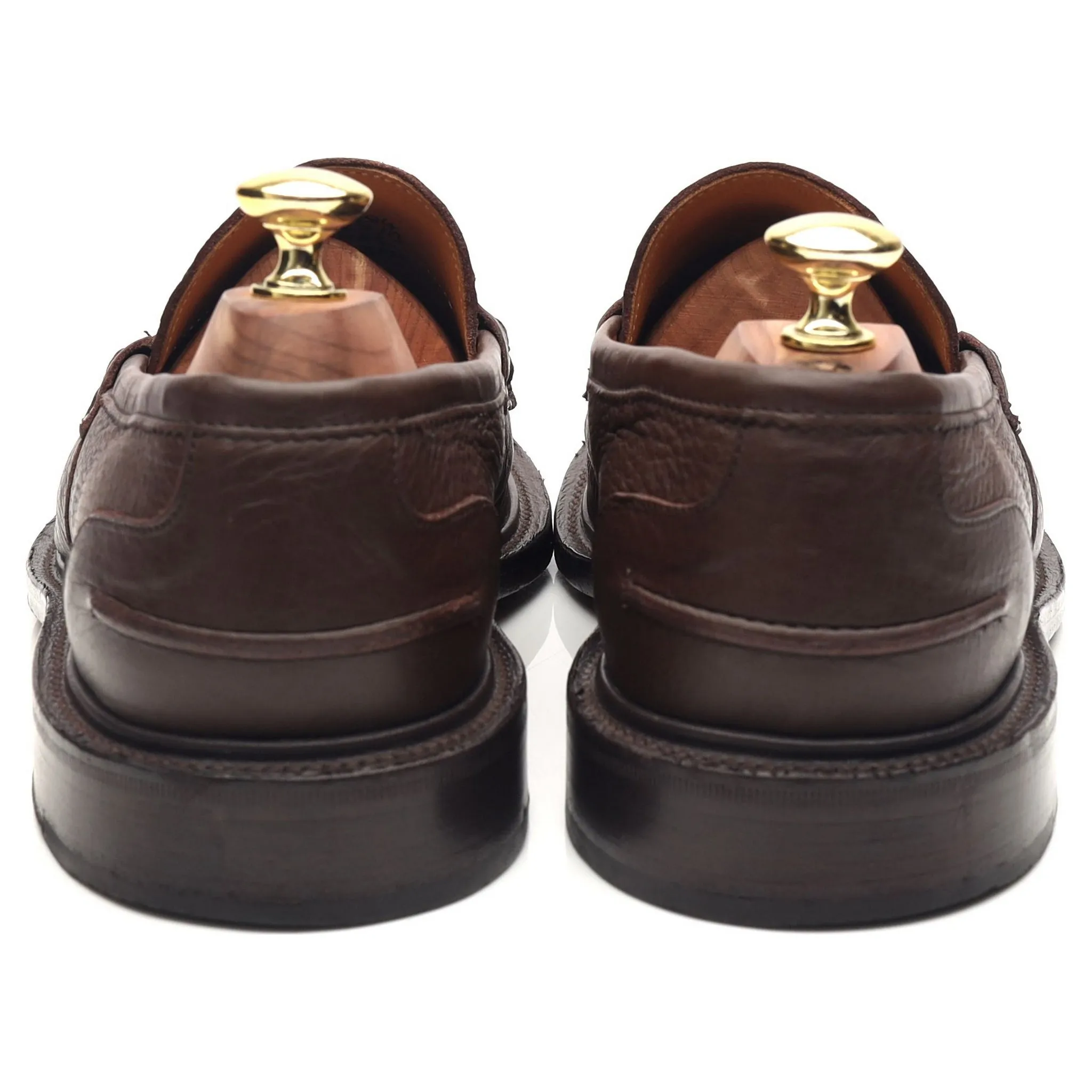 'James' Dark Brown Leather Loafers UK 7