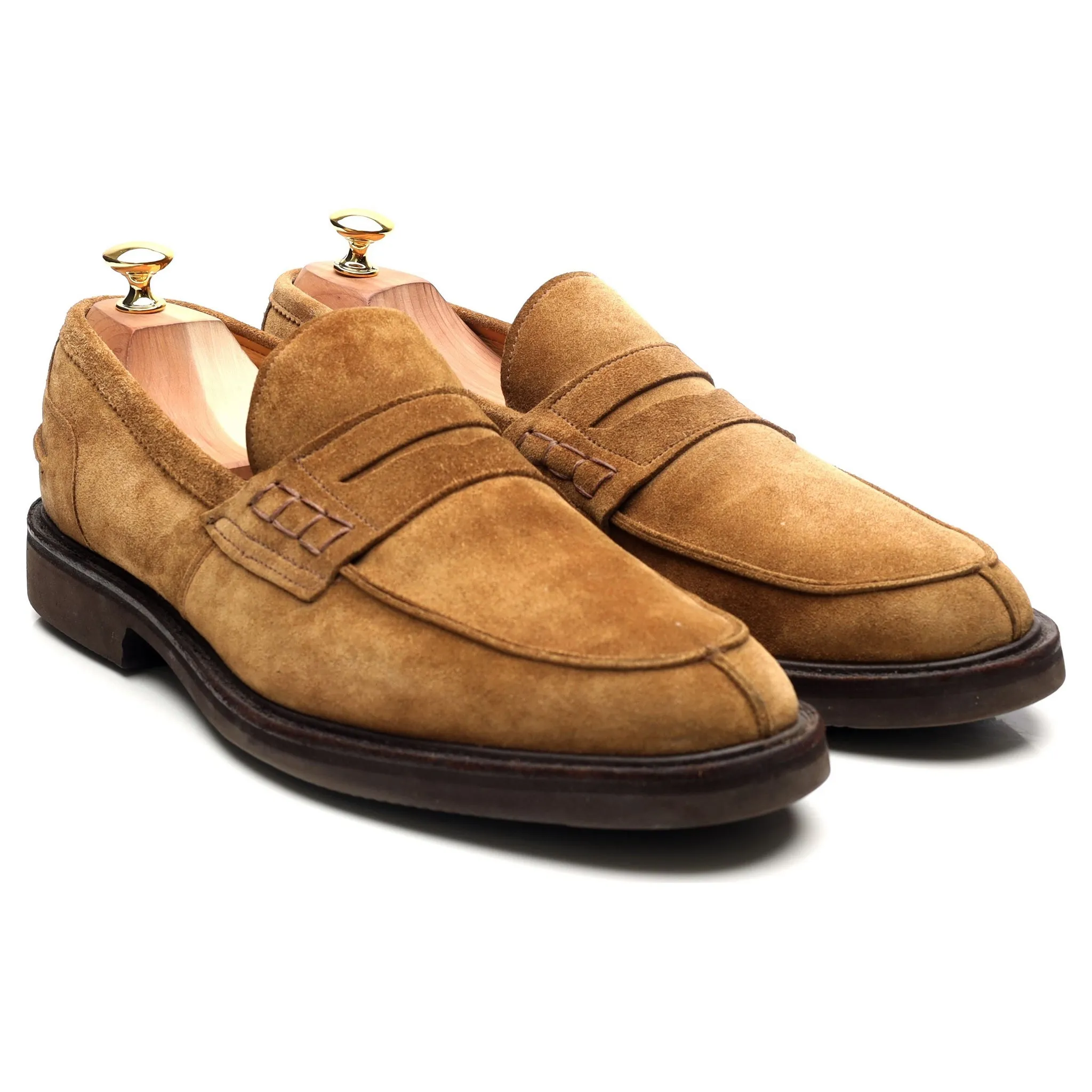 'James' Sand Brown Suede Loafers UK 11