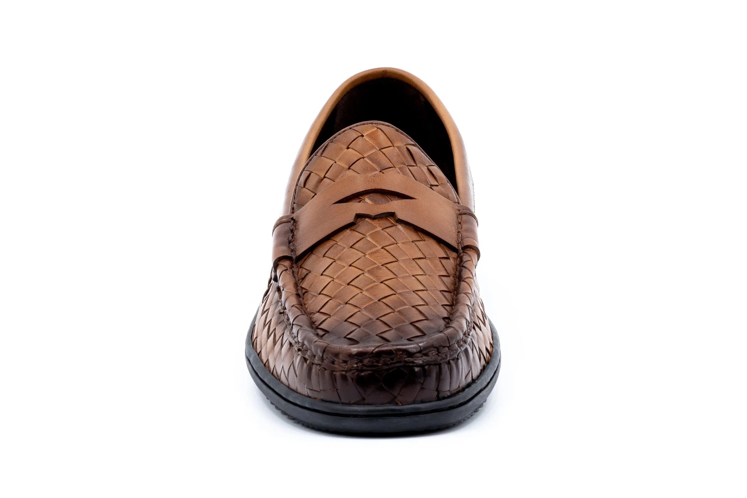 Jameson Calf Skin Penny Loafers - Pecan