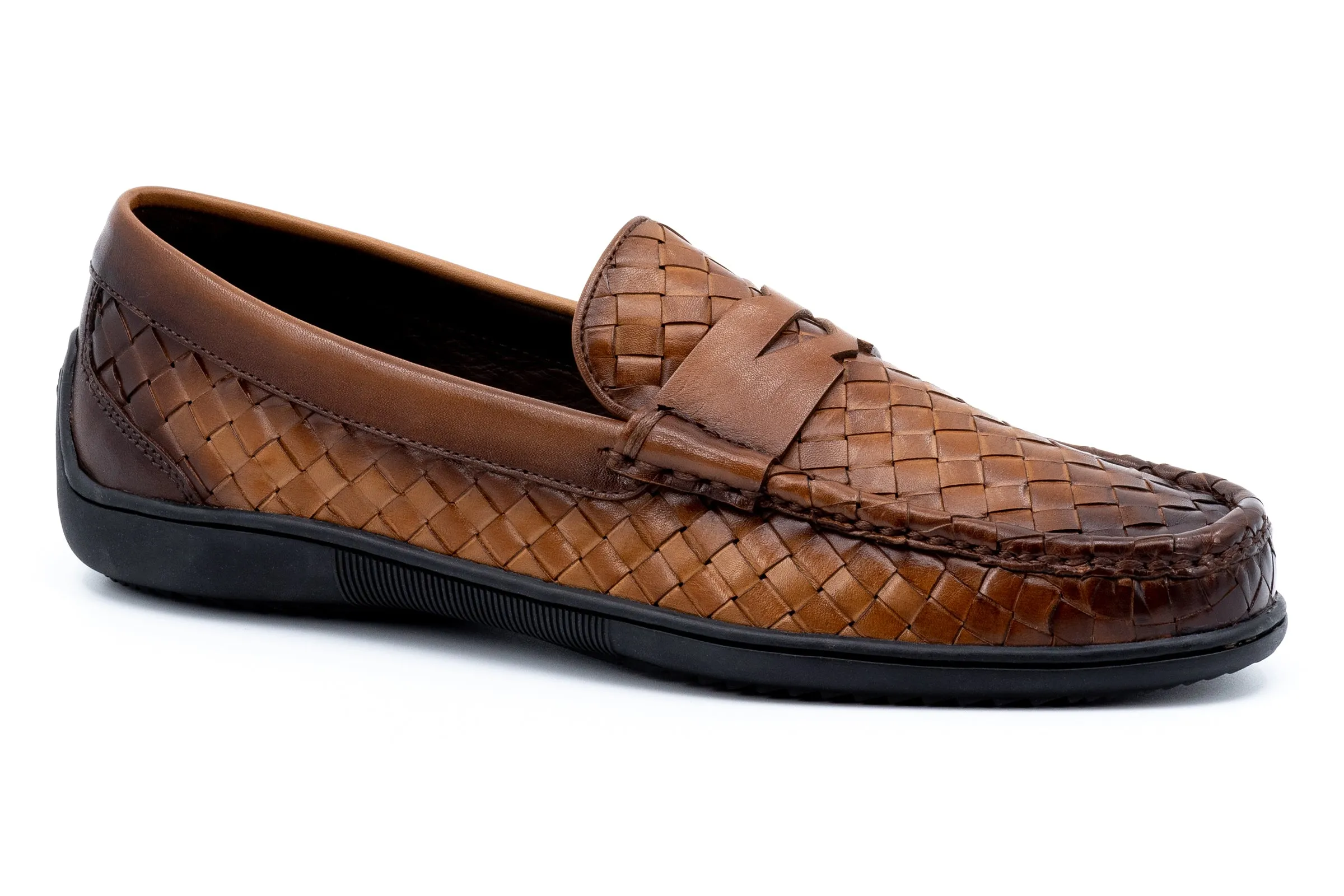 Jameson Calf Skin Penny Loafers - Pecan