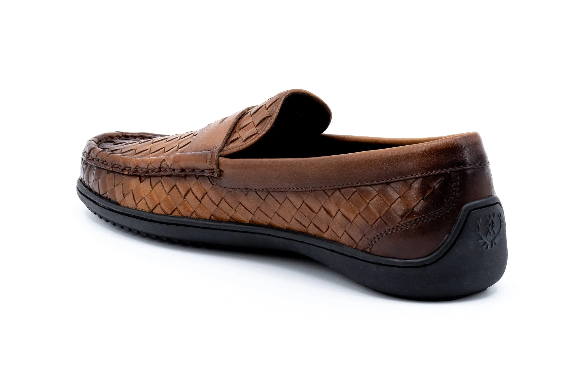 Jameson Calf Skin Penny Loafers - Pecan