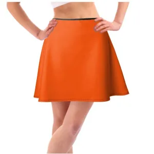 Jina Orange Skater Skirt - Mini or Knee Length