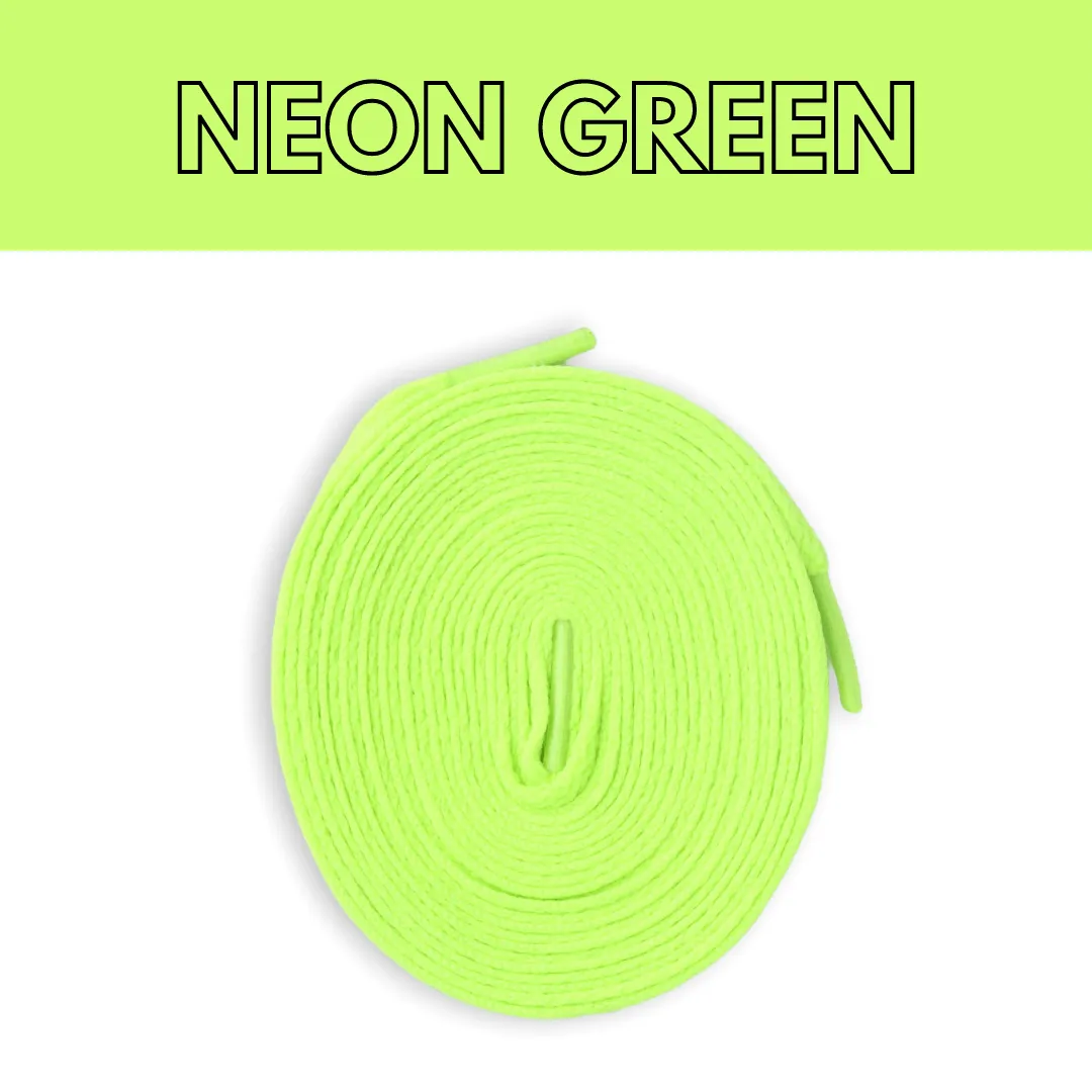 Jordan 1 Laces Basics Flat Thin - Neon Green Laces