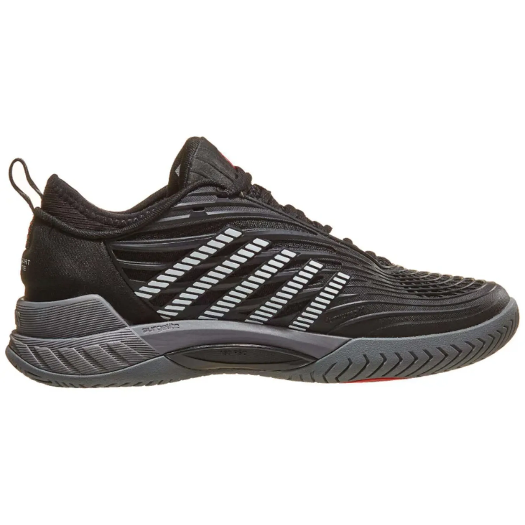 K Swiss Hypercourt Supreme 2 Men Tennis Shoes - Black/Steel Gray/Firey Red