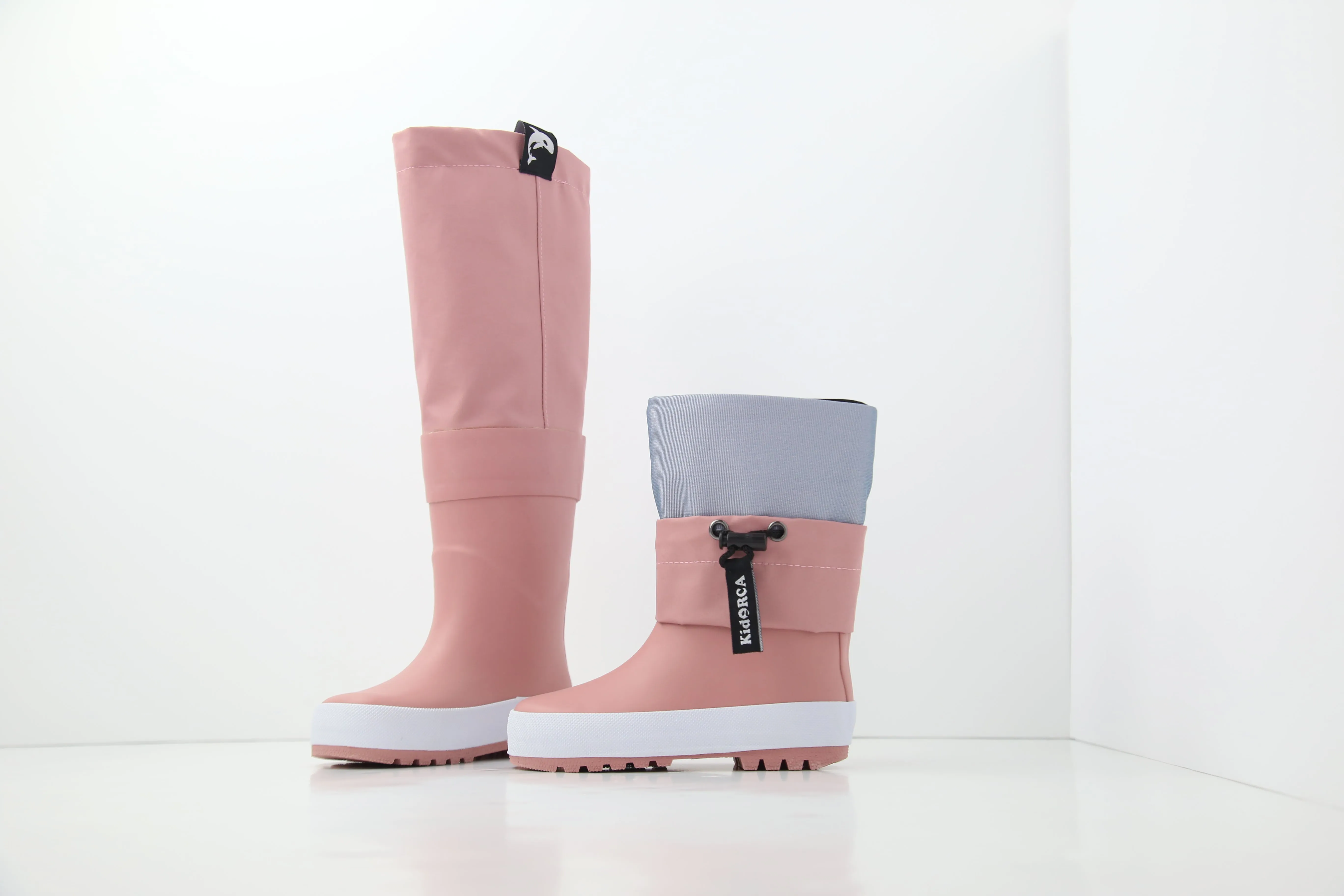 KidORCA Kids Rain Boots with Above Knee Waders _ Ash Rose