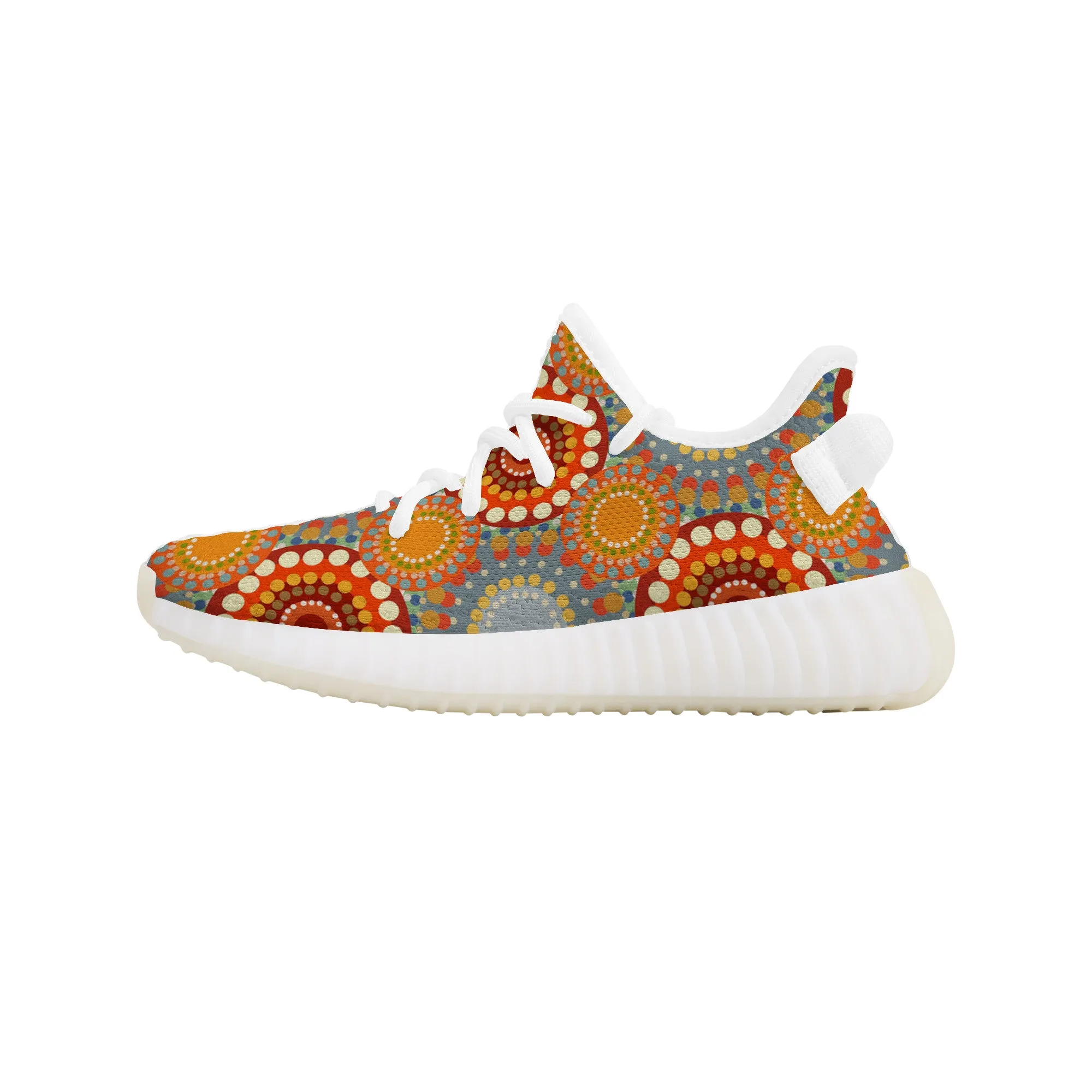 Kids Mesh Knit Sneaker - Orange