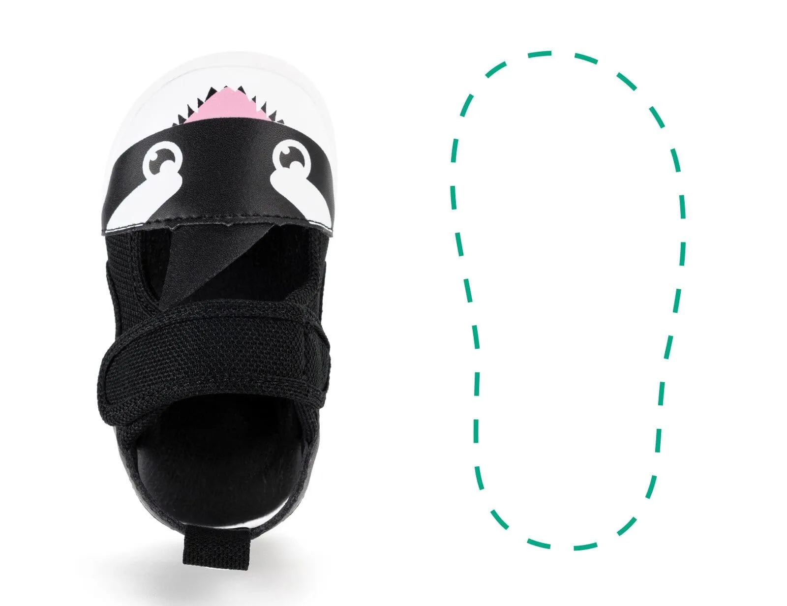 Killer Whale Single Squeaky Toddler Sandals | Black