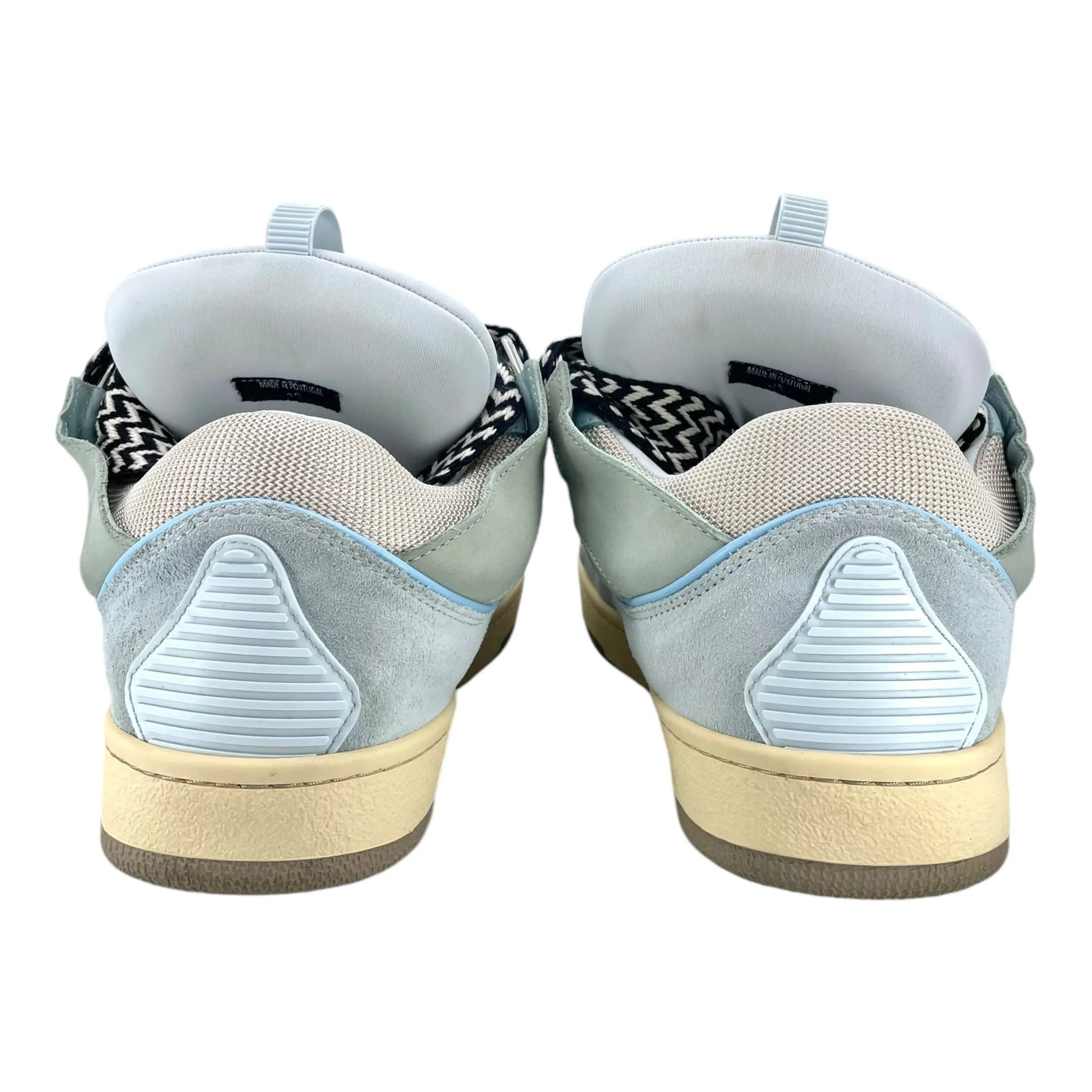 Lanvin Leather Curb Sneaker Pale Blue Pre-Owned