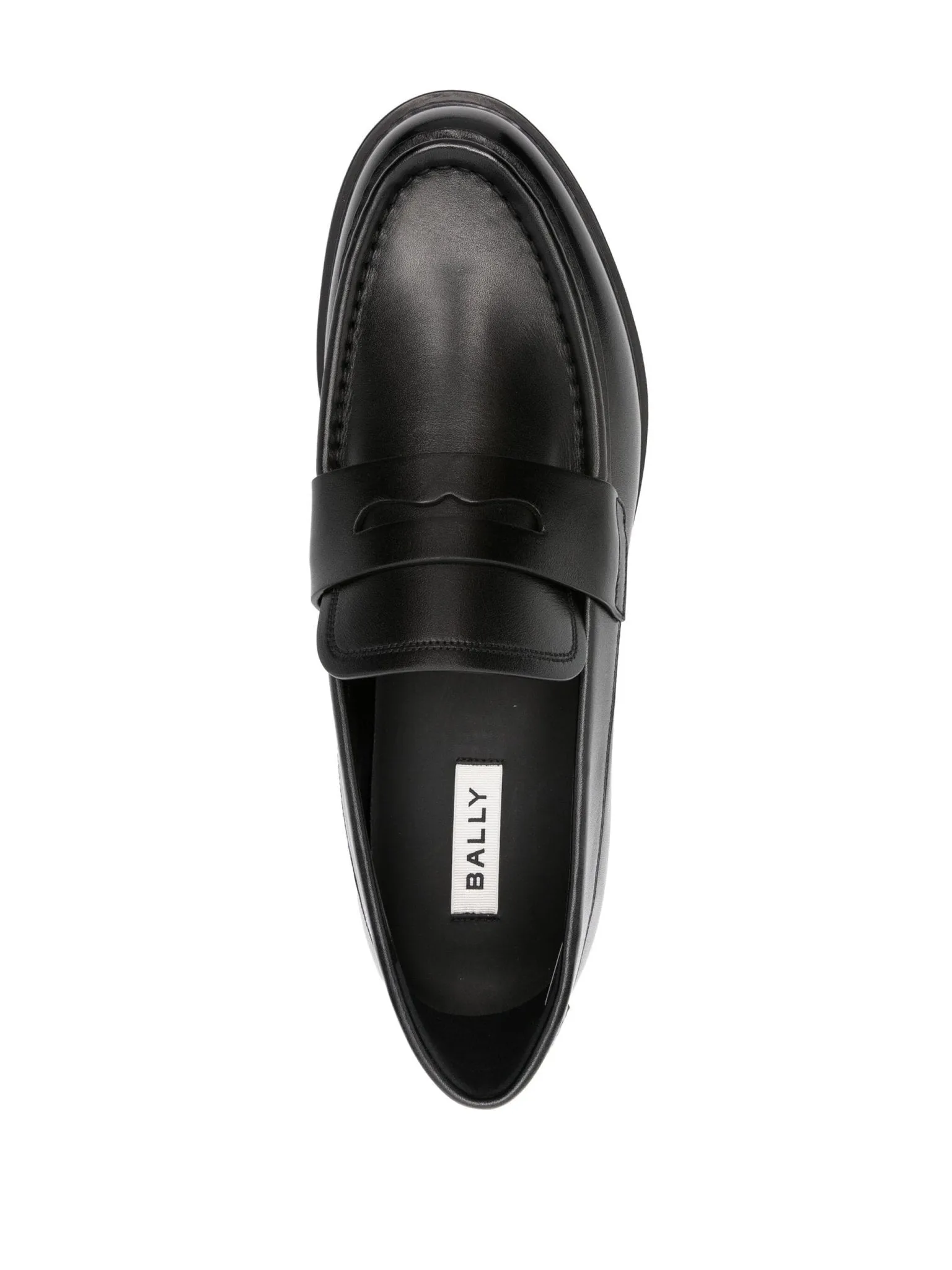 logo-debossed leather loafers