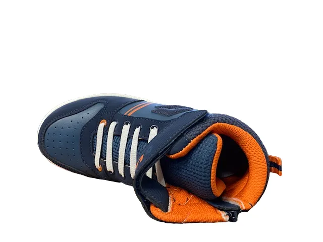 Lotto sneakers alta da ragazzo con laccio elastico e velcro Rocket AMF Mid CL S 218154 6Y3 ocean blue-dark blue