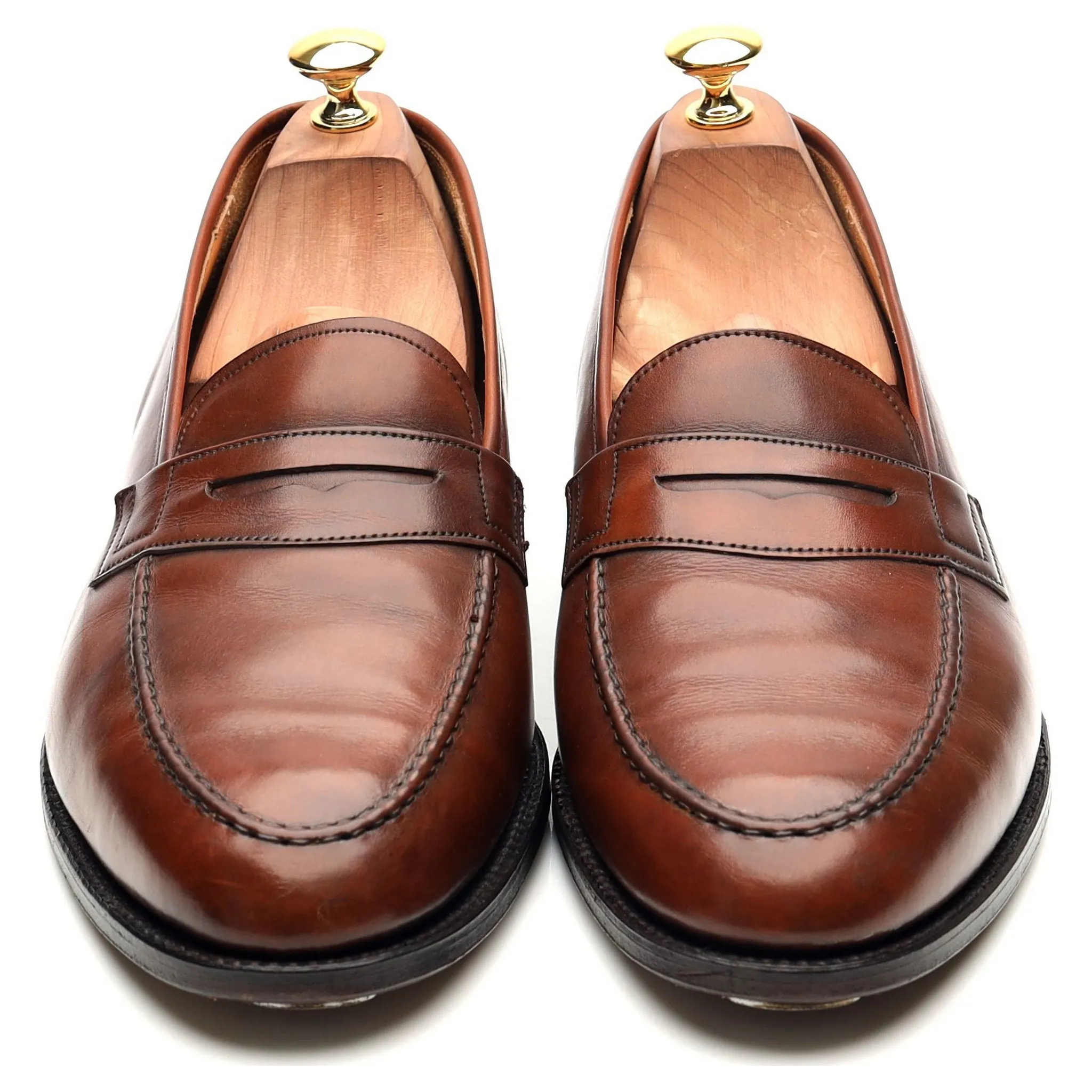 'Mayfair' Brown Leather Loafers UK 10 F