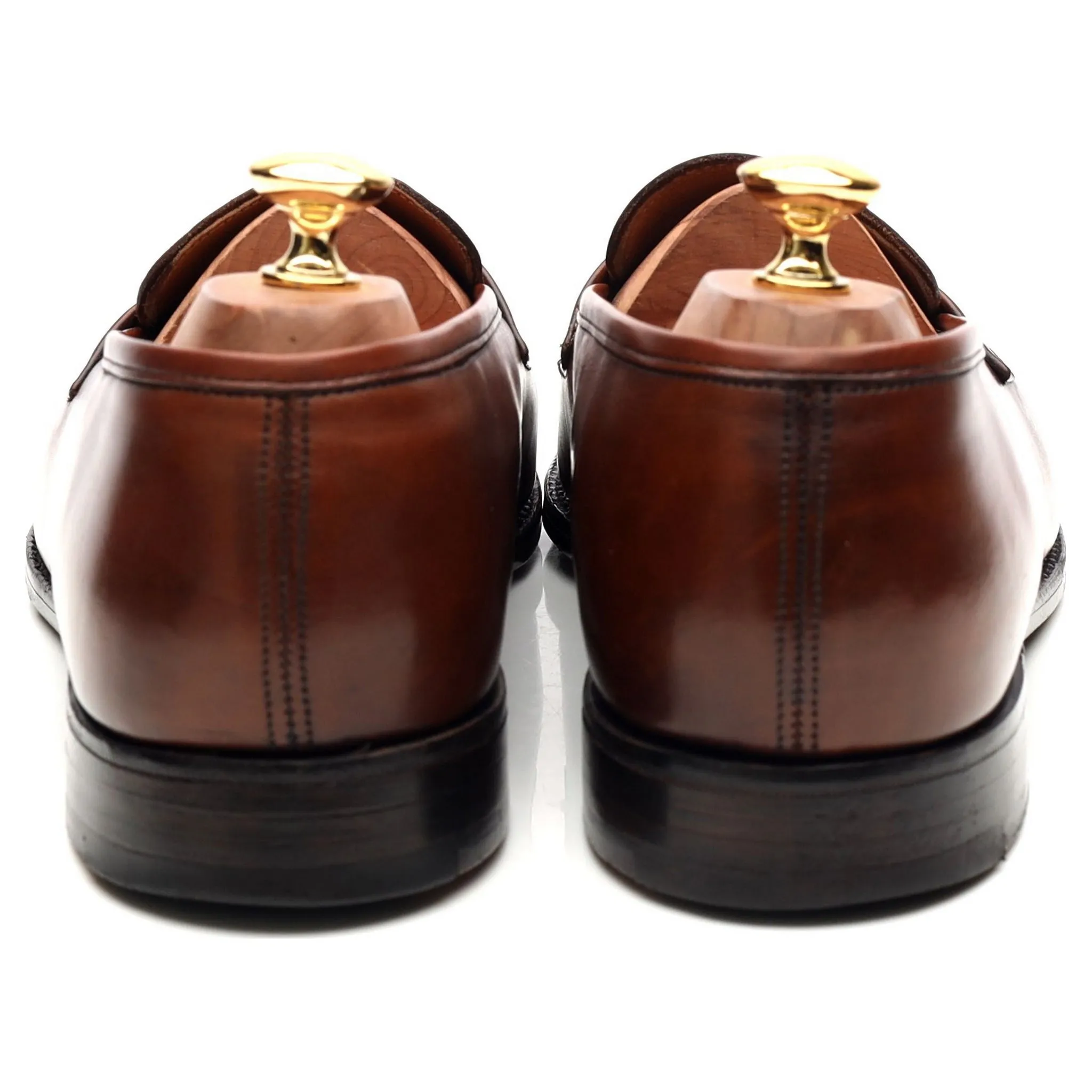 'Mayfair' Brown Leather Loafers UK 10 F