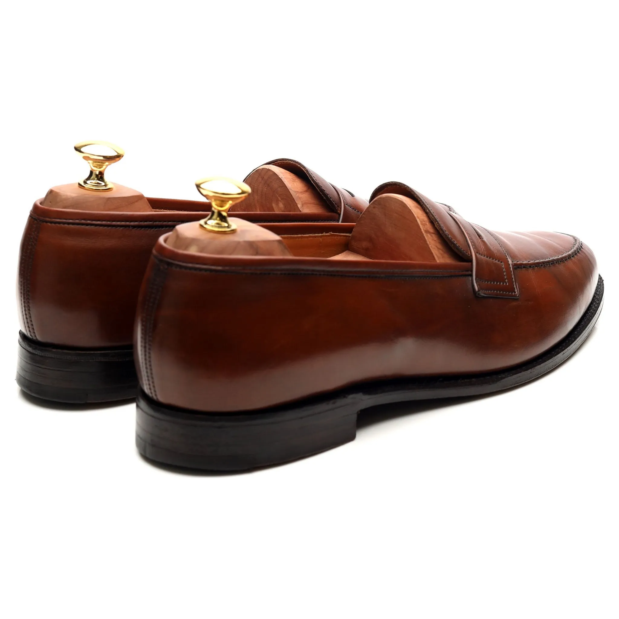 'Mayfair' Brown Leather Loafers UK 10 F