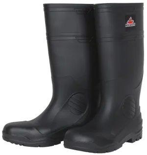 MCR Safety 16" PVC Econ Boot,Mens,Plain toe,Blk 10