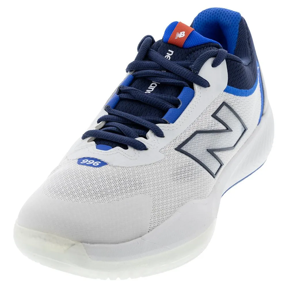 Men's FuelCell 996v6 2E Width Pickleball Shoes White and Team Navy