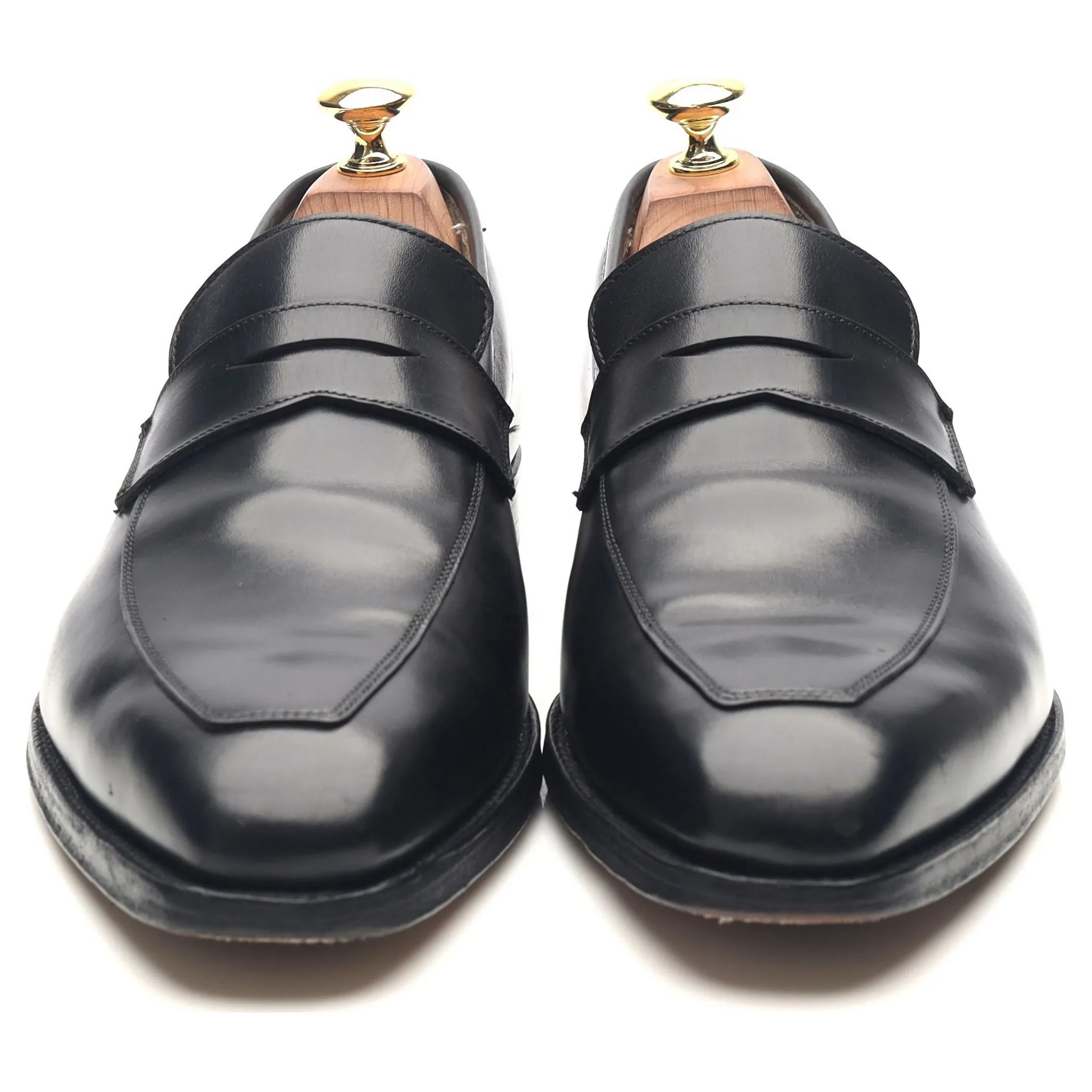 'Merton' Black Leather Loafers UK 8.5 E