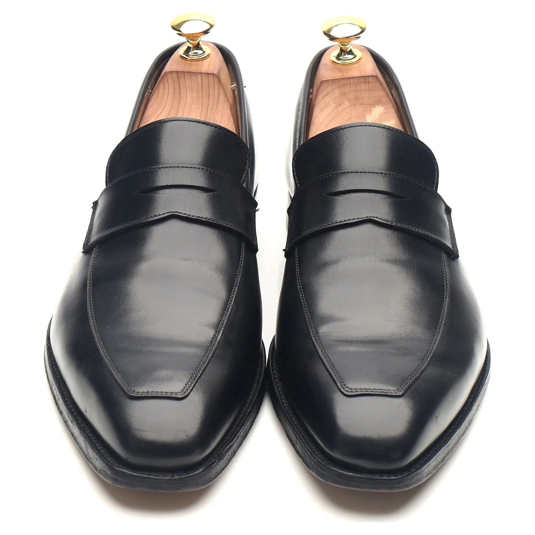 'Merton' Black Leather Loafers UK 8.5 E