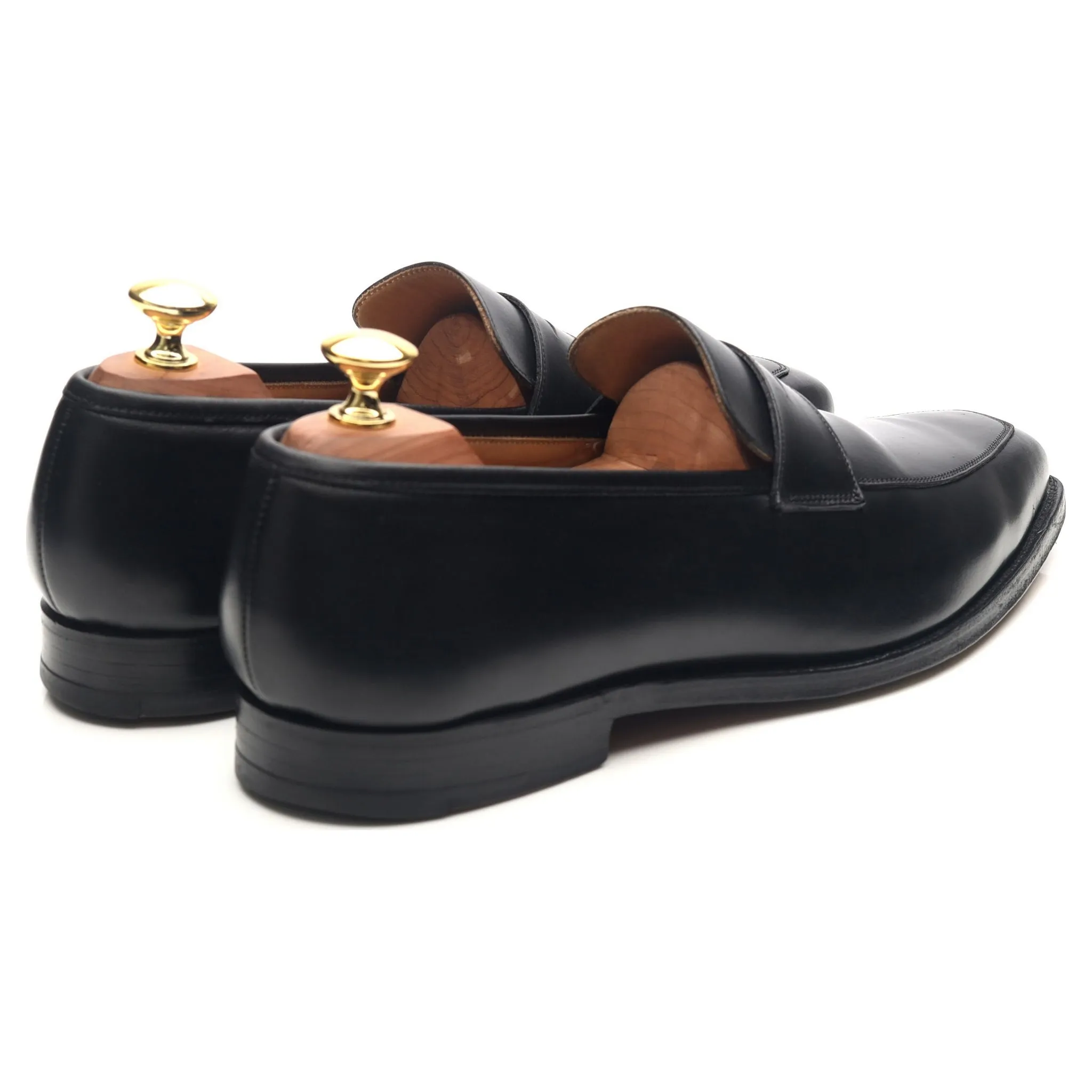 'Merton' Black Leather Loafers UK 8.5 E