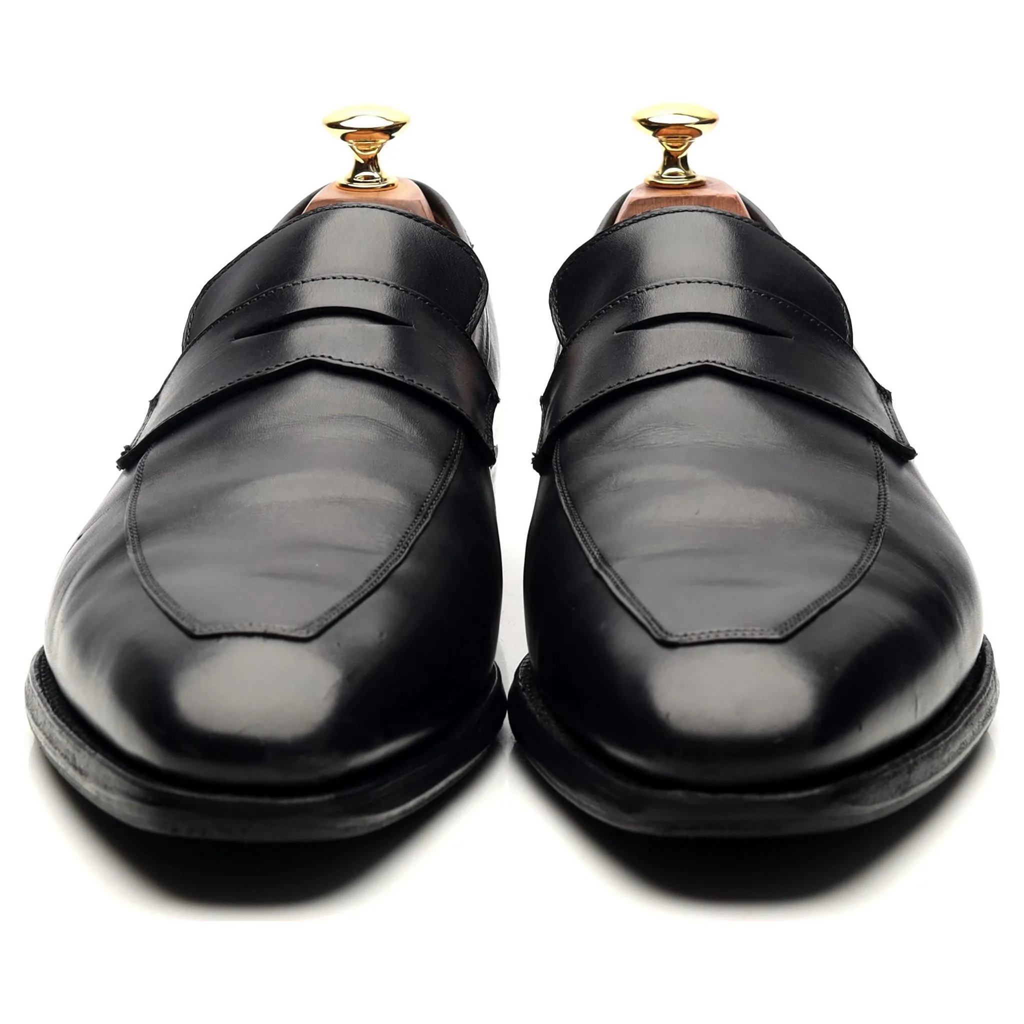 'Merton' Black Leather Loafers UK 9.5 E