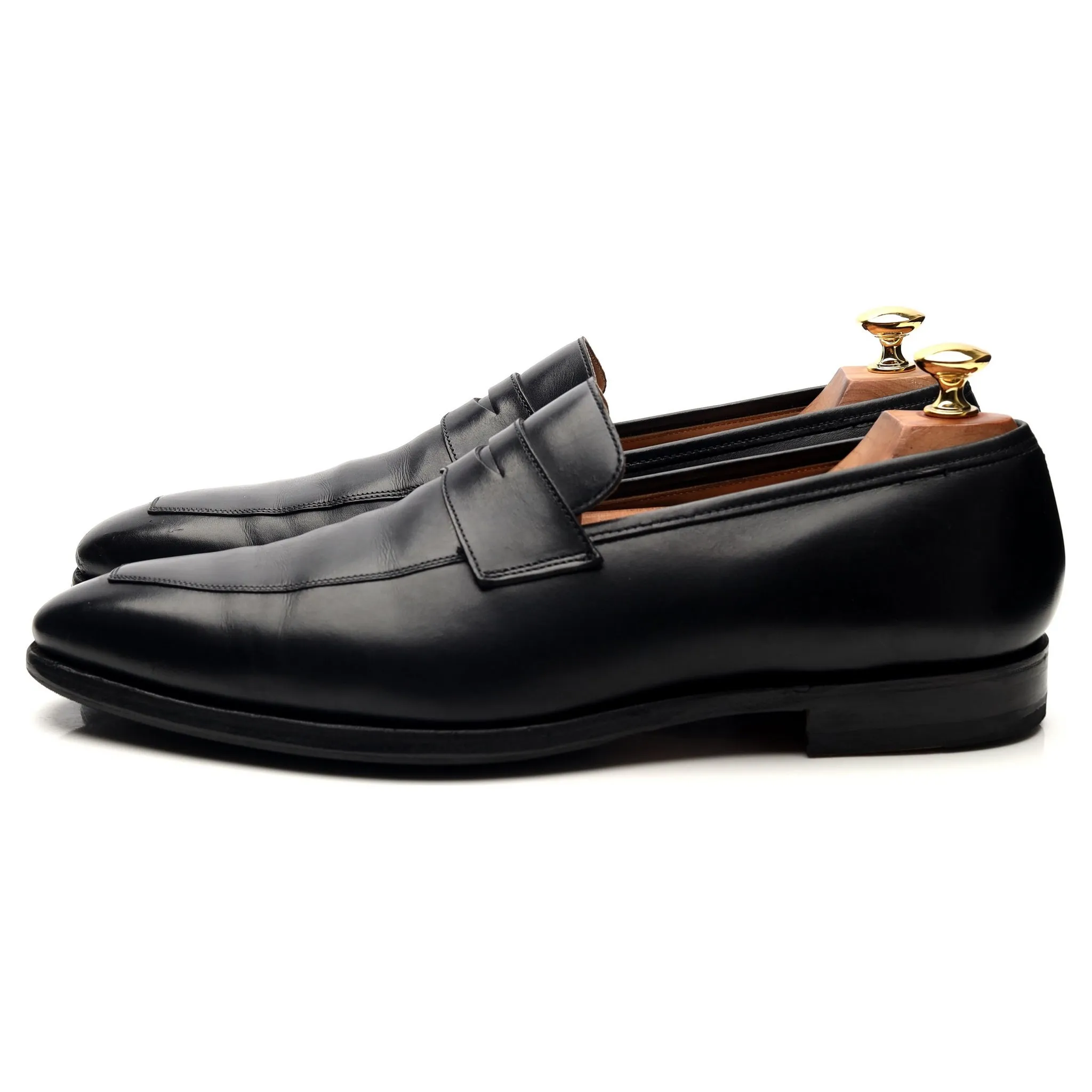 'Merton' Black Leather Loafers UK 9.5 E