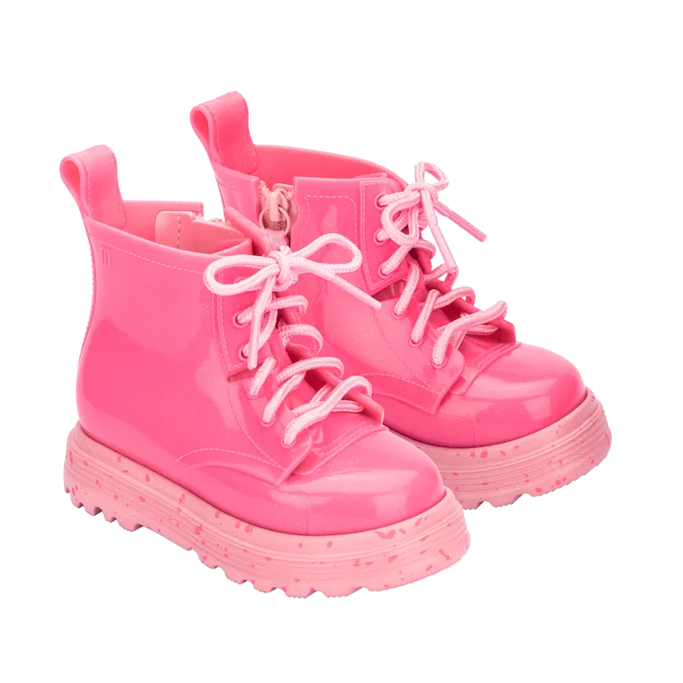 Mini Melissa Coturno Baby - Pink / Glitter Pink