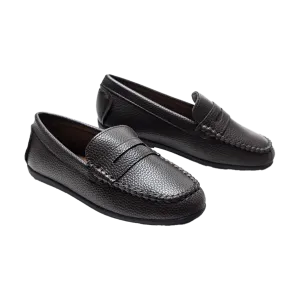 Mocha Faux Leather Penny Loafers