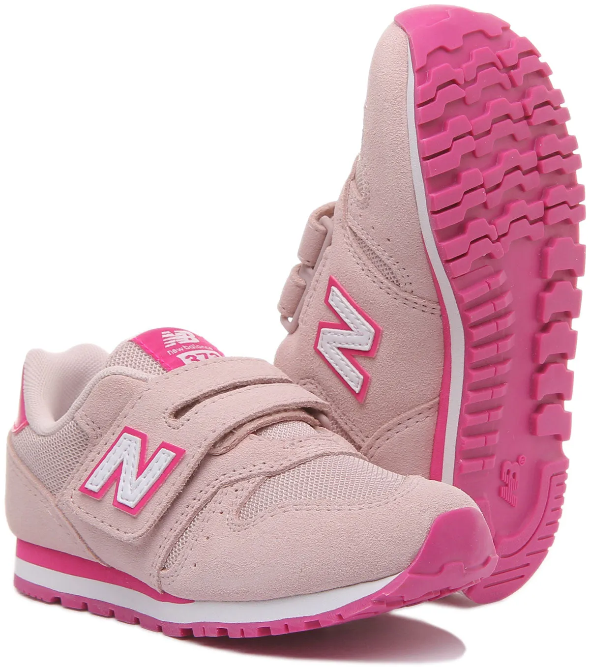 New Balance YV373SPW Velcro Trainers in Pink For Kids