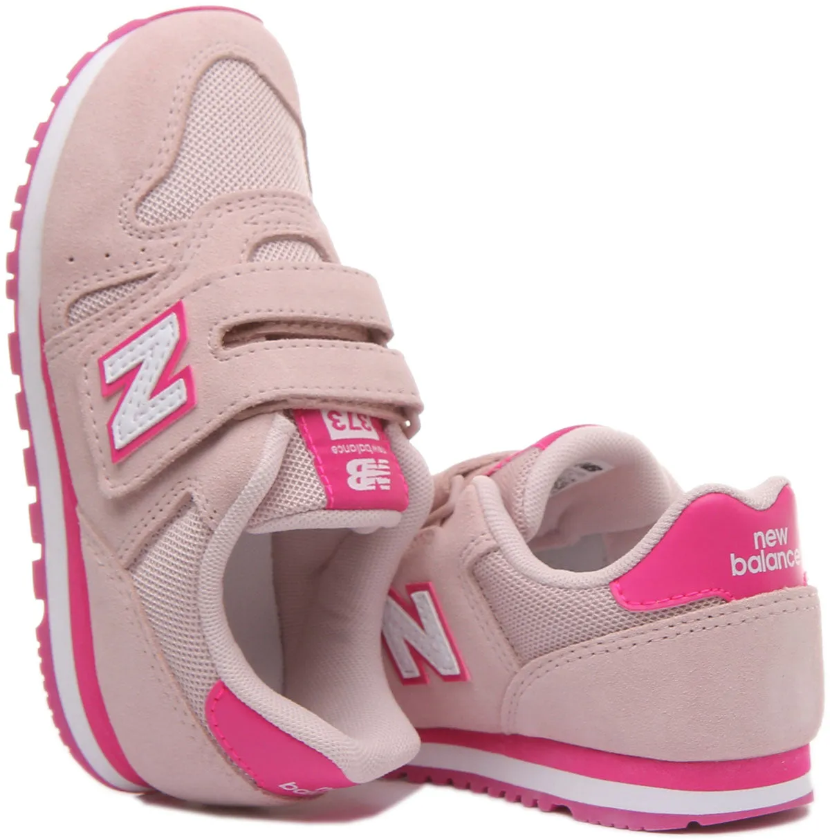 New Balance YV373SPW Velcro Trainers in Pink For Kids