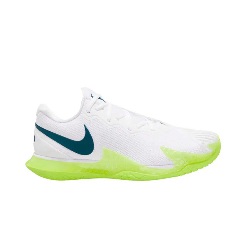 NIKE MEN'S ZOOM VAPOR CAGE 4 RAFA (WHITE/GEODE TEAL-VOLT)