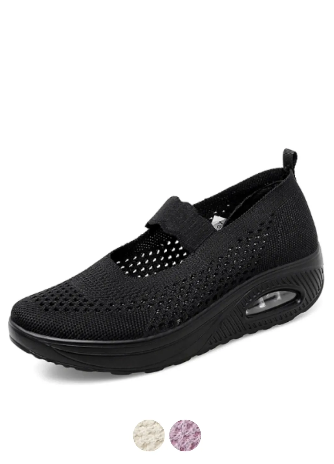 Ninoska Women's Platform Slip-On Black Shoes