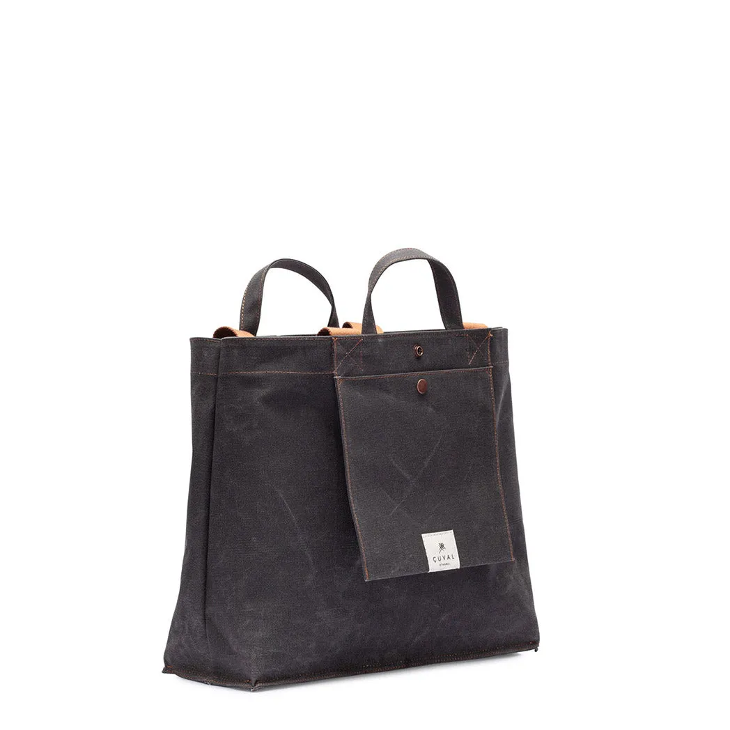 No. 204 Large Tote Black Truffle (REVERSIBLE)