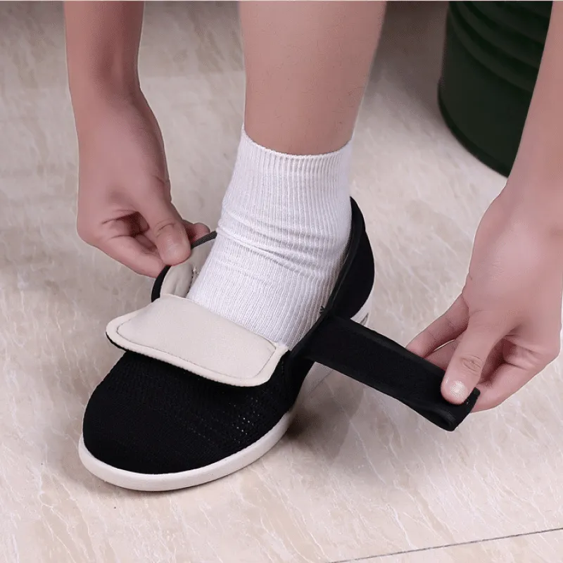 Owlkay Plus Size Wide Diabetic Shoes For Swollen Feet Width Shoes-NW007