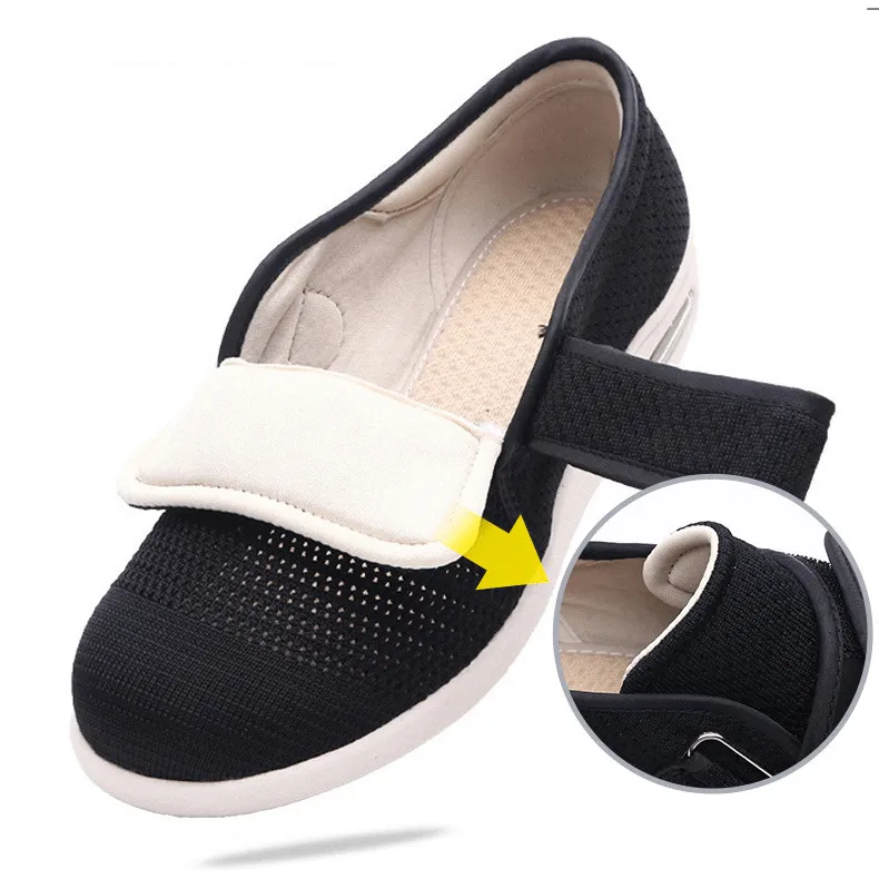 Owlkay Plus Size Wide Diabetic Shoes For Swollen Feet Width Shoes-NW007