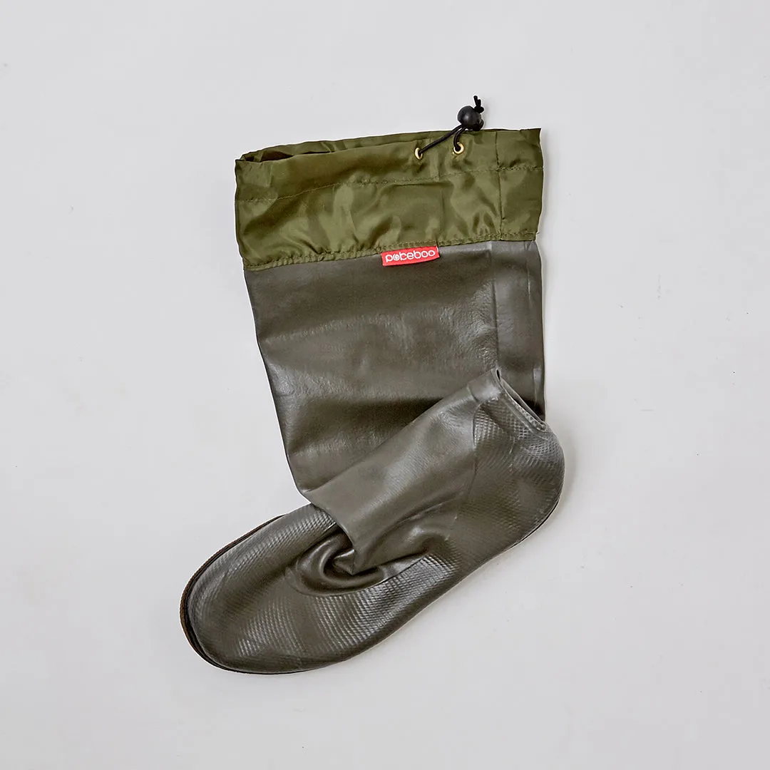 Packable Rubber Rain Boots - Charcoal