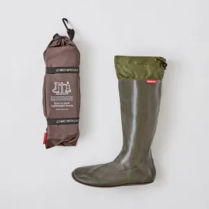 Packable Rubber Rain Boots - Charcoal