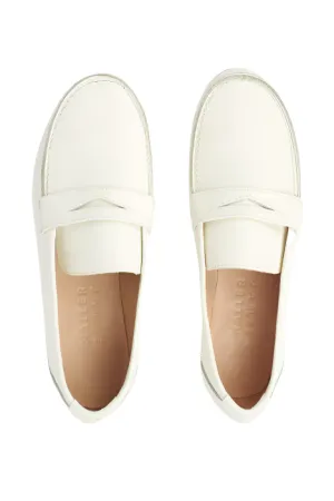 Penny Loafer in Pebble White