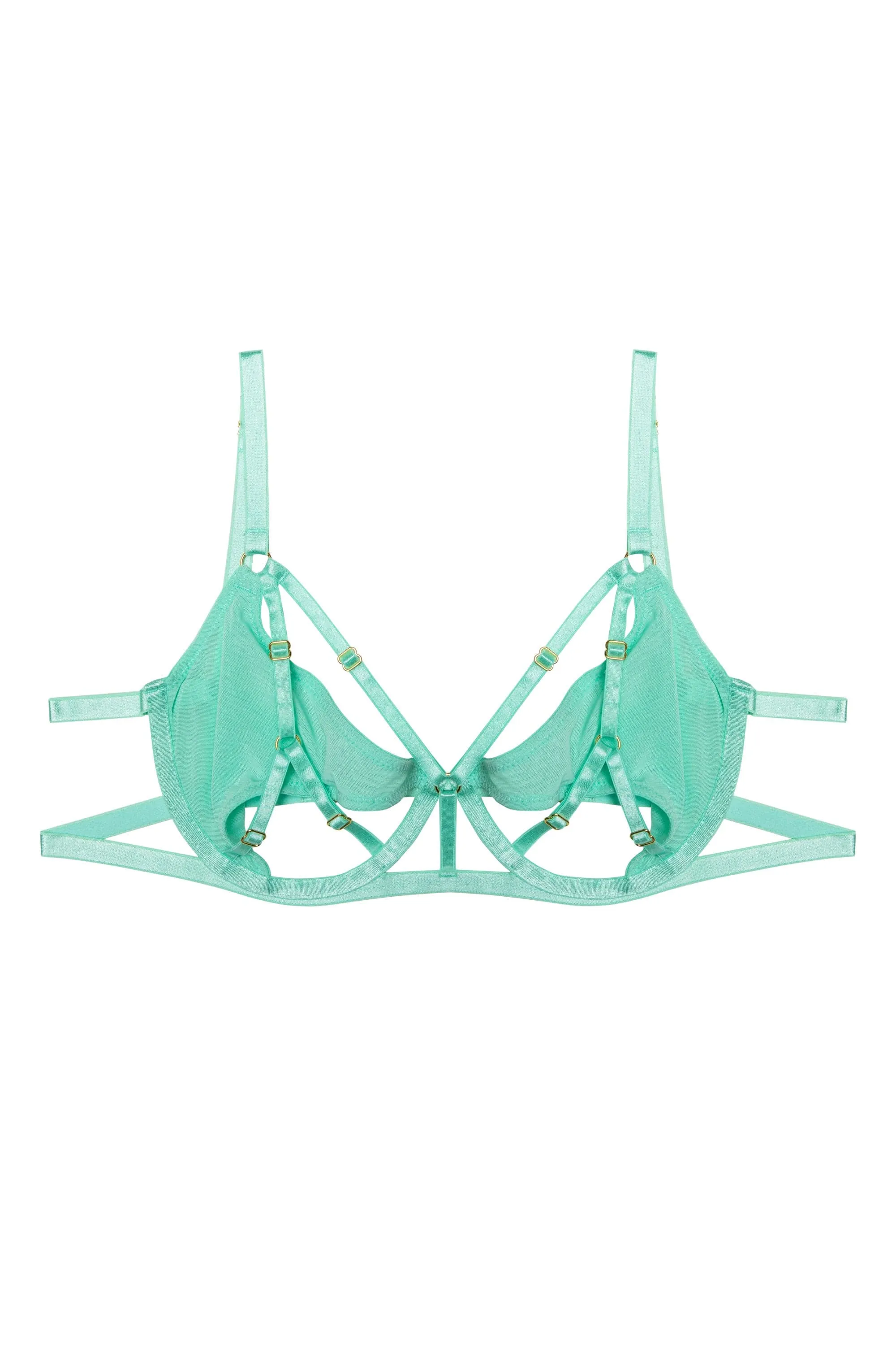 Penny Neon Green Cut Out Mesh Bra