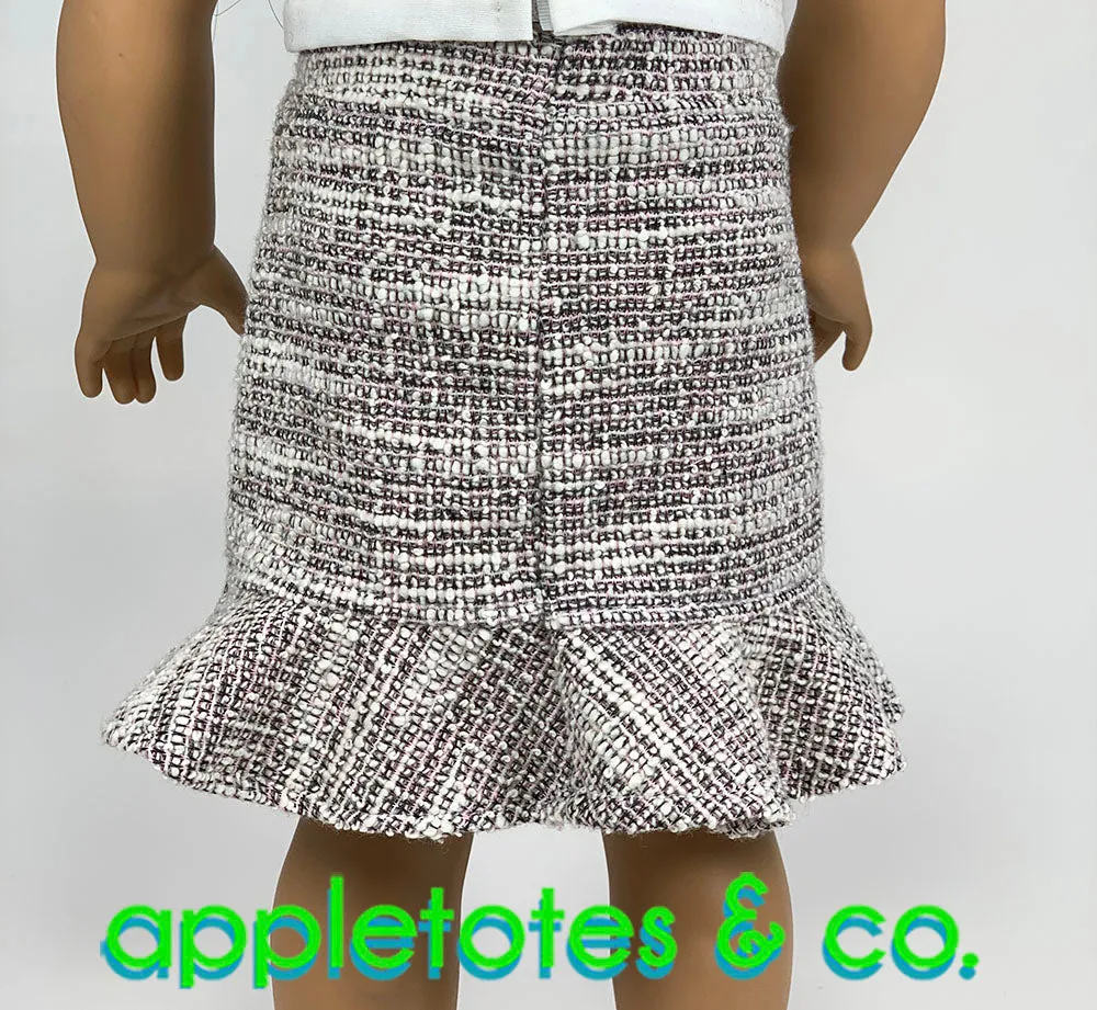 Peplum Skirt Sewing Pattern for 18 Inch Dolls