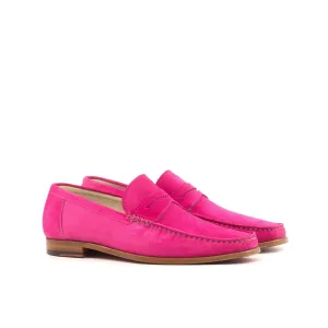 Pink Suede Penny Moccasin Loafer